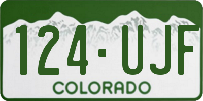 CO license plate 124UJF