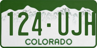 CO license plate 124UJH