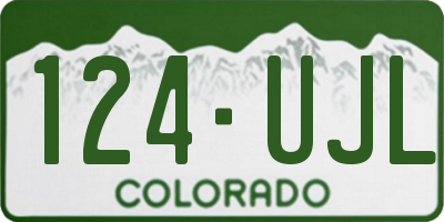 CO license plate 124UJL