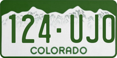 CO license plate 124UJO