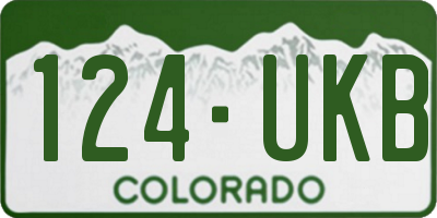 CO license plate 124UKB