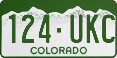 CO license plate 124UKC