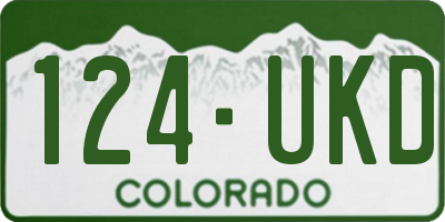 CO license plate 124UKD