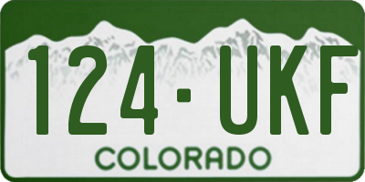 CO license plate 124UKF