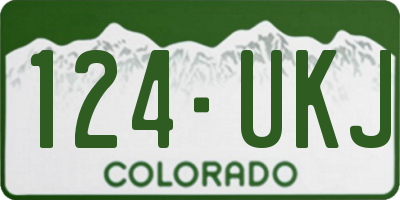 CO license plate 124UKJ