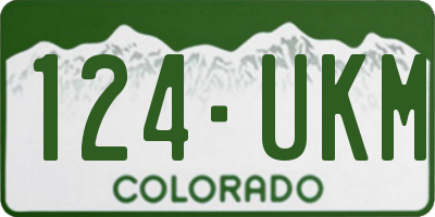CO license plate 124UKM