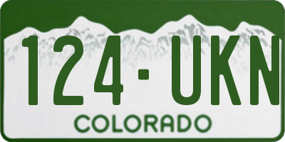 CO license plate 124UKN