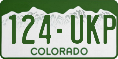 CO license plate 124UKP