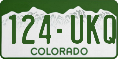 CO license plate 124UKQ