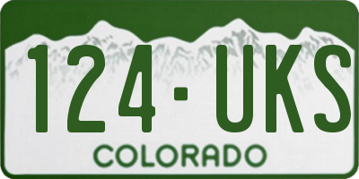 CO license plate 124UKS