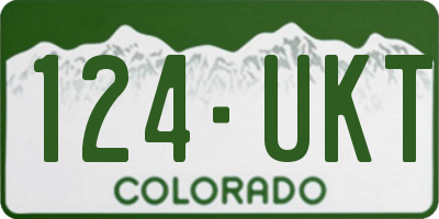 CO license plate 124UKT