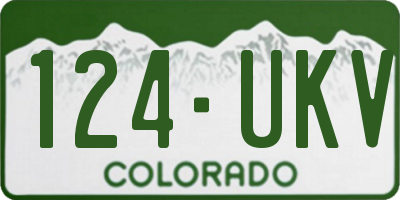 CO license plate 124UKV