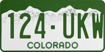 CO license plate 124UKW
