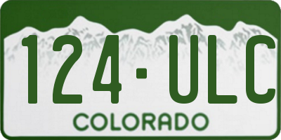 CO license plate 124ULC