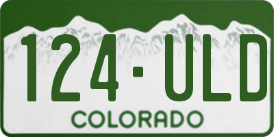 CO license plate 124ULD