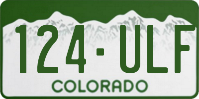 CO license plate 124ULF