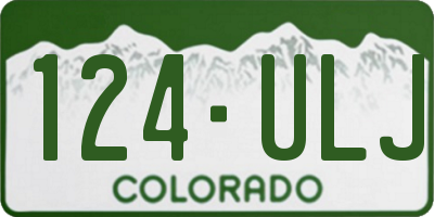 CO license plate 124ULJ