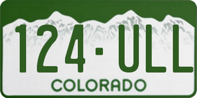 CO license plate 124ULL
