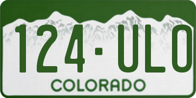 CO license plate 124ULO