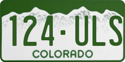 CO license plate 124ULS