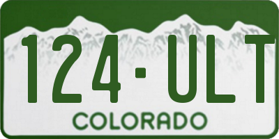 CO license plate 124ULT