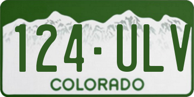 CO license plate 124ULV