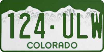 CO license plate 124ULW