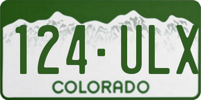 CO license plate 124ULX