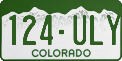 CO license plate 124ULY