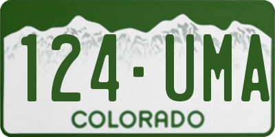 CO license plate 124UMA