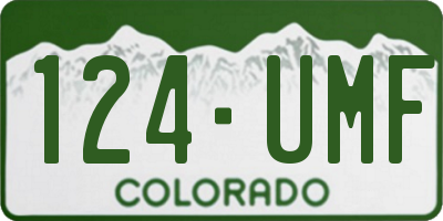 CO license plate 124UMF