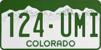 CO license plate 124UMI