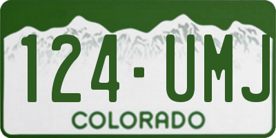 CO license plate 124UMJ