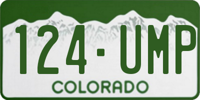 CO license plate 124UMP