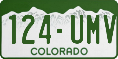 CO license plate 124UMV