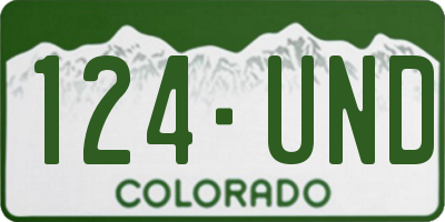 CO license plate 124UND
