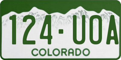 CO license plate 124UOA