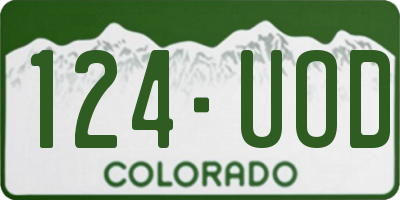 CO license plate 124UOD