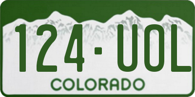 CO license plate 124UOL