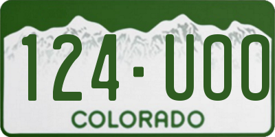 CO license plate 124UOO