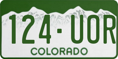 CO license plate 124UOR