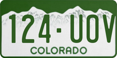 CO license plate 124UOV