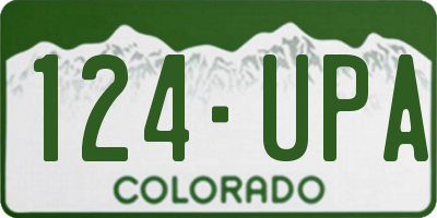 CO license plate 124UPA