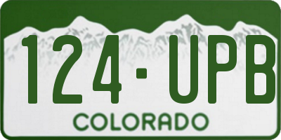 CO license plate 124UPB