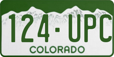 CO license plate 124UPC