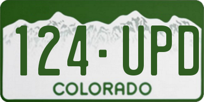 CO license plate 124UPD