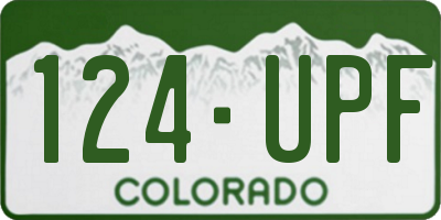 CO license plate 124UPF