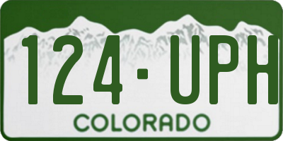 CO license plate 124UPH