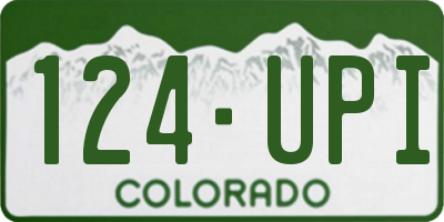 CO license plate 124UPI