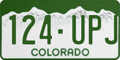CO license plate 124UPJ